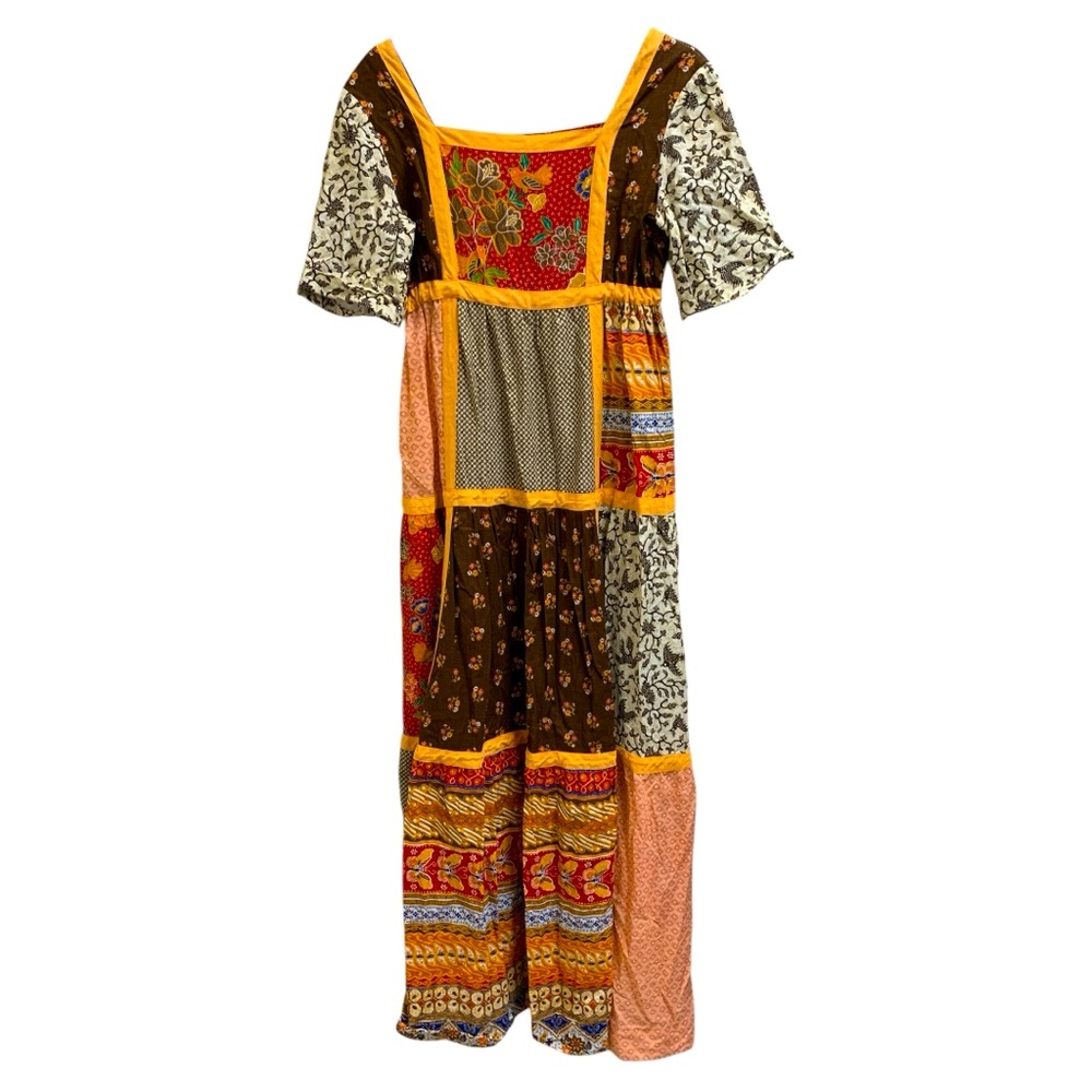 Vintage Glen of Michigan floral Maxi patchwork dress